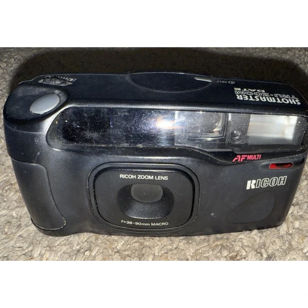 Ricoh Shotmaster TRU Zoom 38-90mm Film Camera Battery Tested‎ Working